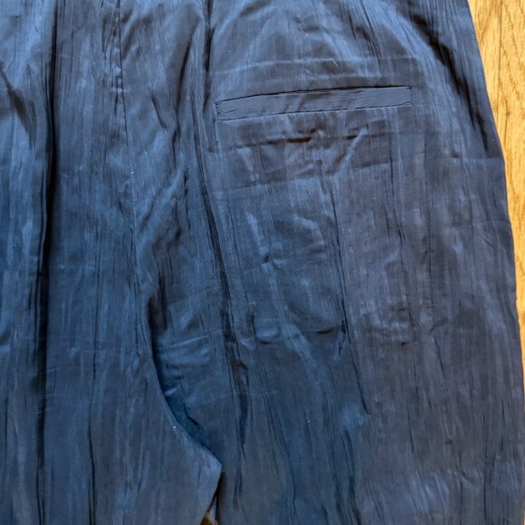 & Other Stories Black Crinkle Trouser- Size 12 - Picture 2 of 4